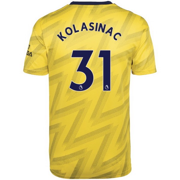 Camiseta Arsenal NO.31 Kolasinac Segunda equipo 2019-20 Amarillo